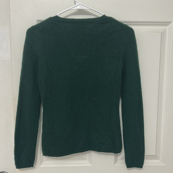 Lord & Taylor Cashmere Crew Neck Sweater Size Medium Green - Picture 3 of 5